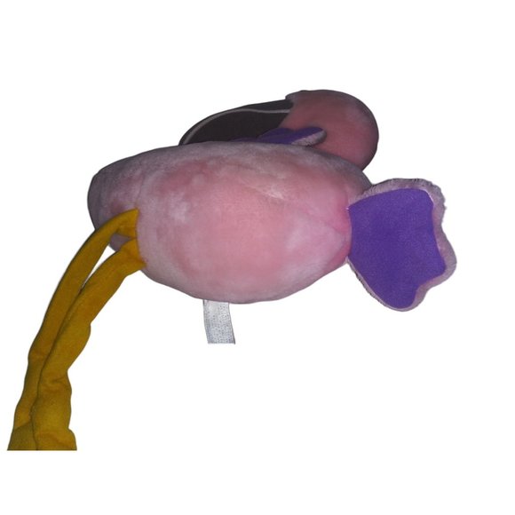 VTG Heartline Pink Flamingo Stuffed Plush Green Eyed Purple Wing Flamingo 1983 - Picture 6 of 12